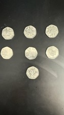 Set Of 7 Olympic 50p Circulated Coins
