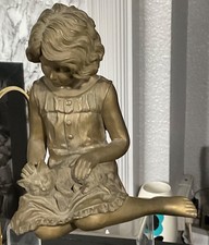 VINTAGE PAST TIMES BRONZE COLOUR GARDEN STATUE