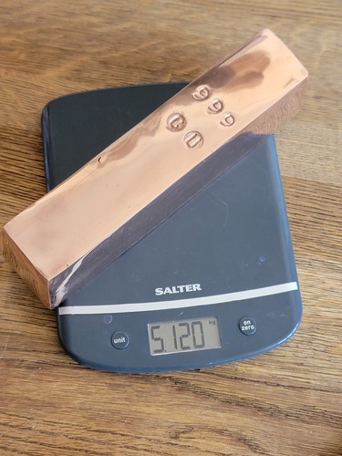 Copper ingot 5kg bullion - 5kg,