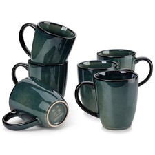 vancasso STARRY 6-Piece Stoneware Coffee Mug Set 360 ml / 480 ml Coffee Tea Cups