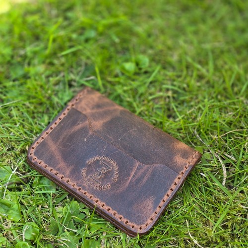 Mens leather card holder - leather, slim