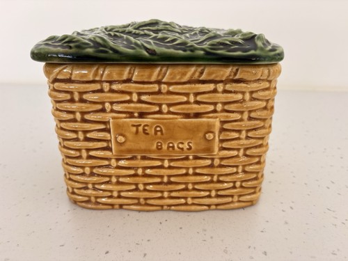 Vintage sylvac tea bags caddy - vintage,