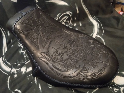 Custom tooled leather chopper
