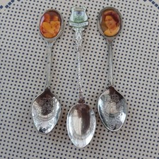 Royal Family Vintage Collectible spoons x 3 silver plated.