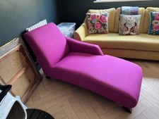 Pink contemporary chaise longue by made.com