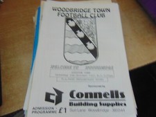 FA Vase 1991/2 Woodbridge Town v Royston Town