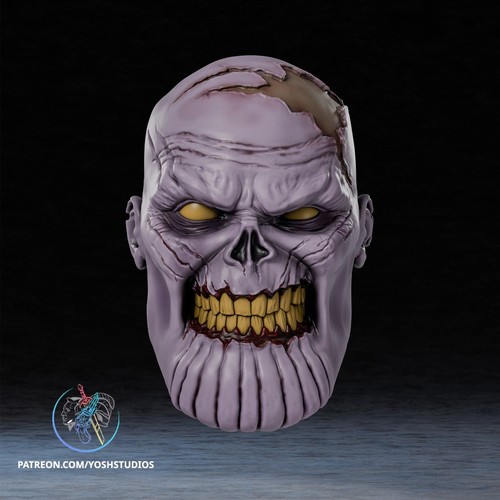 Zombie thanos helmet - helmet, 3d
