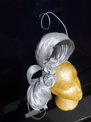 Large silver silk lurex - silver,