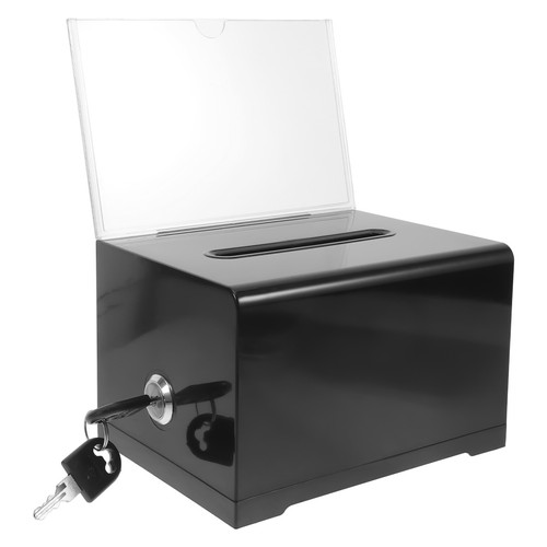 Donation box with - with, acrylic