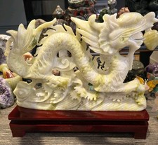 Lemon Jade Eastern Dragon Crystal Carving, 3.8kg, Hand Carved, Minerals, Healing