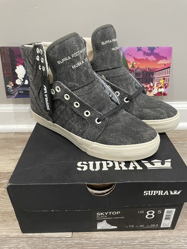Supra skytop black distressed - supra,