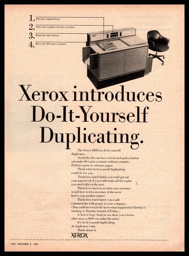 1966 xerox 2400 duplicator - 1966,