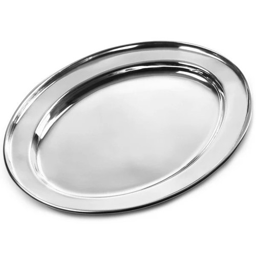 Oval tray 25cm stainless steel - oval,