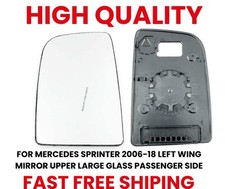 For Mercedes Sprinter 2006-2019 Upper Door Wing Mirror Glass Left Push On Round
