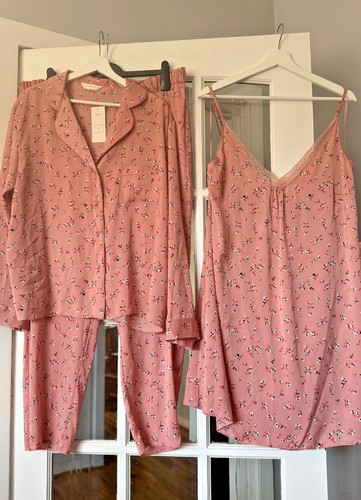 Bnwt pink ditsy satin - m&s,