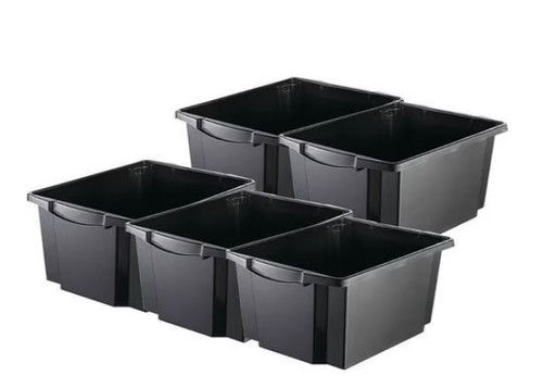 Pack black storage crate - black,