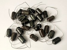 23 x Vintage 0.25uf 100v Capacitor Plessey Plesmin Paper Dielectric Brown Guitar