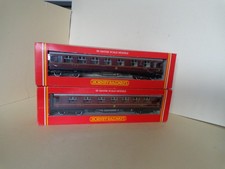 Hornby 00 gauge LMS corridor coaches, lot of 2 coaches, lined LMS crimson livery