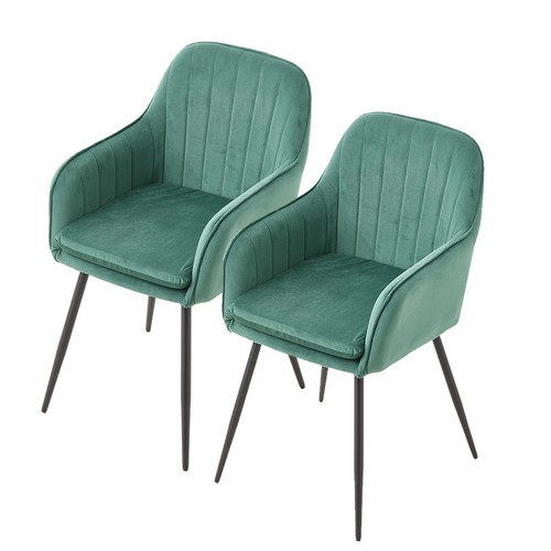 2pcs dining chairs velvet - 2pcs,