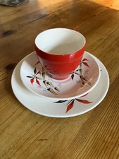 Vintage Bamboo Tiki 1950’s Washington Pottery Trio