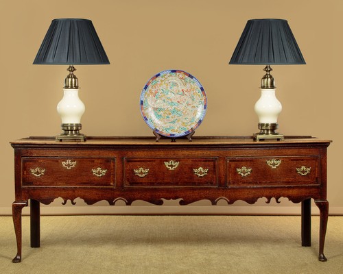Antique long georgian oak - georgian,