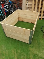 Raised Bed Planter Used Pallet Collars 100cm x 120cm x 22cm. Wooden, Thick