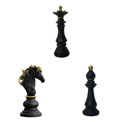 Chess pieces sculpture - 3x,