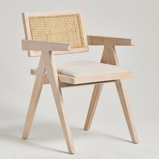 Adagio Inspired Dining Chair Natural Rattan Cane Seat and Backrest Beech Frame