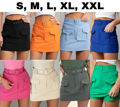Womens cargo skort belted - womens,