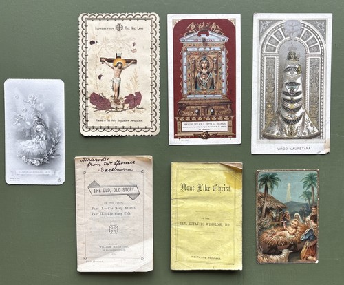 Antique religious ephemera lot - antique,