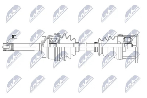 Driveshaft front axle left - front,