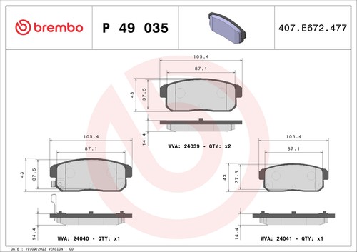035 brembo brake - 49, set