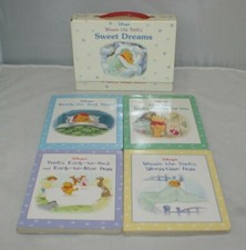 Disney's Winnie The Pooh's Sweet Dreams 4 Board Book Set Get Ready For Bed +Case