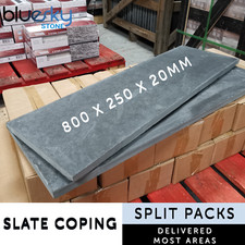 Black Slate Paving Patio Coping & Pond Slabs 800 x 250, £39.08/m2 | Delivered