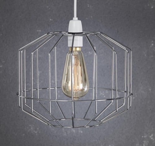 Wire cage lampshade pendant - wire,