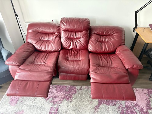 Leather recliner sofa 3 - sofa,
