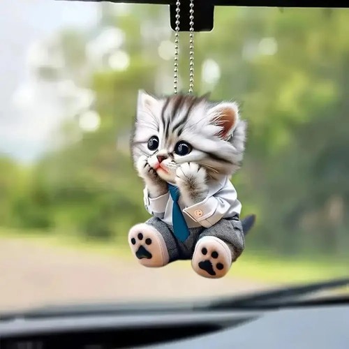 Cute cat car hanging - car, ornament