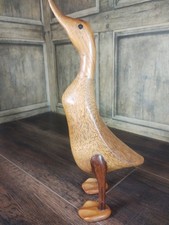 DCUK CARVED WOODEN DUCK, 34 CM