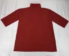 BEAUMONT ORGANIC COTTON SIZE S 10UK WOMENS RED FUNNEL COLLAR JUMPER DRESS TOP