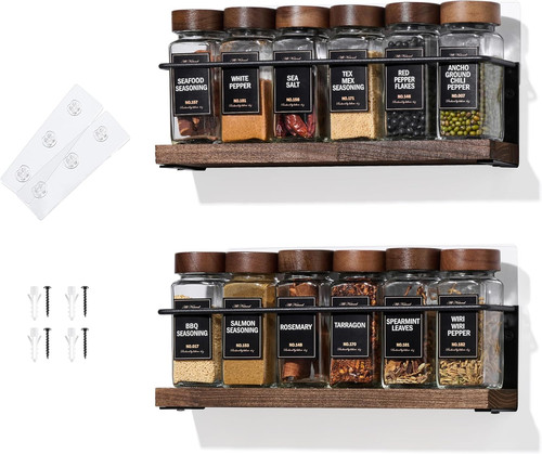 Tier wall mount spice rack - wall,