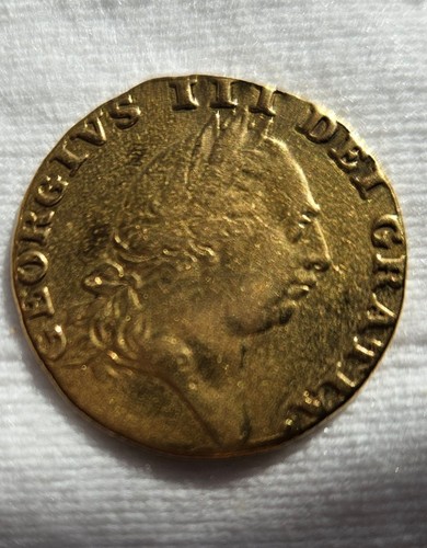 1787 gold guinea george - gold,