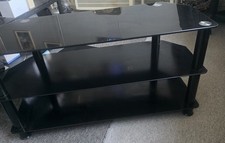Glass TV Cabinet For Up to 60inches.£20-00.Buyer Collects