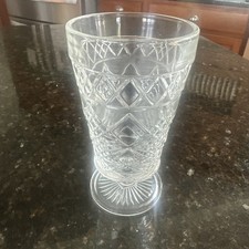 Vintage Clear Cut Glass Footed