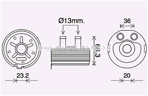 New oil cooler engine - oil, for