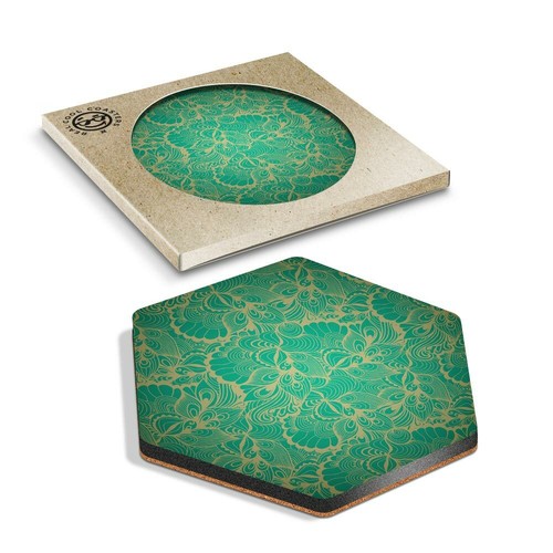 Hexagon coaster vintage - x,