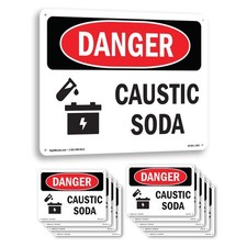 Caustic Soda OSHA Danger Sign