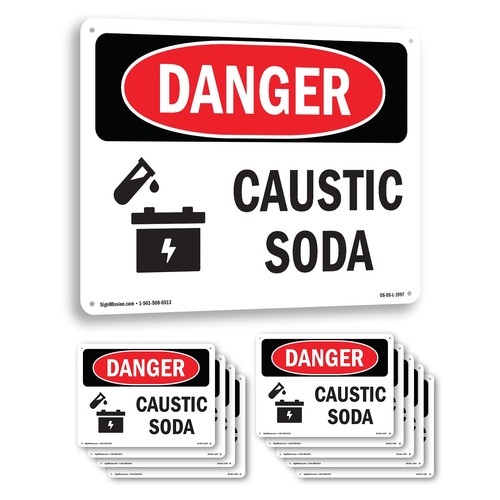 Caustic soda osha danger - caustic, sign