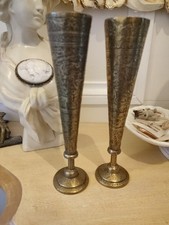 PAIR OF VINTAGE FIGURAL BRASS