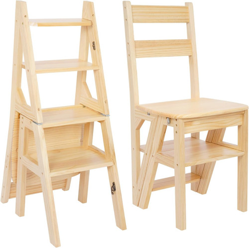 Folding library chair step - library,