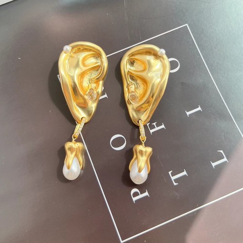 Schiaparelli gold ear shaped - schiaparelli,